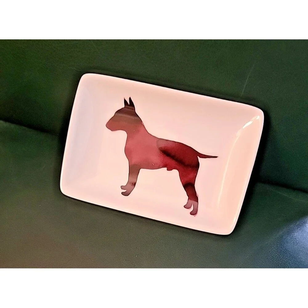 West Elm Dog Bull Terrier Trinket Scott Lifshutz 5 1/2